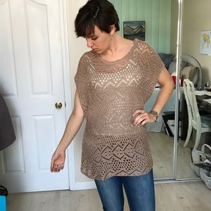 Fever brand tan knit sweater